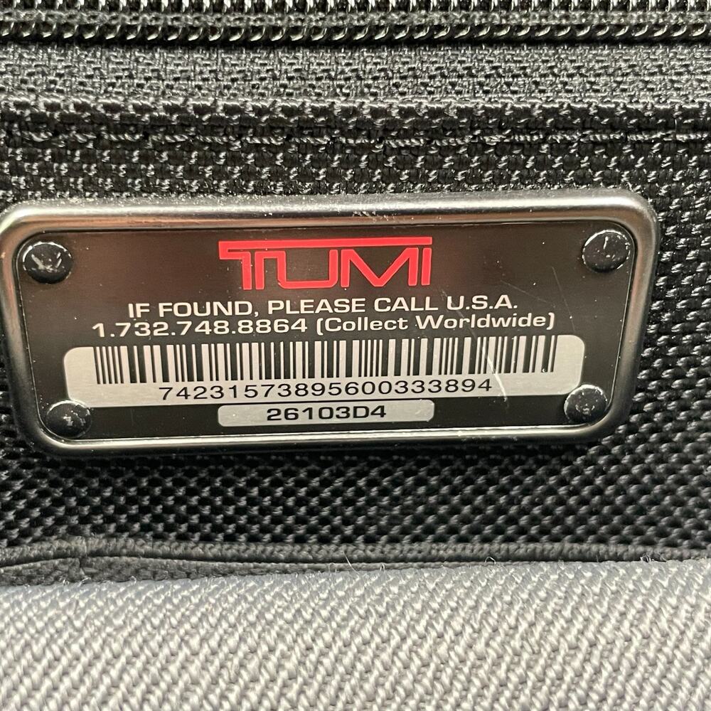 TUMI Alpha 26103D4 Black Nylon Deluxe Expandable Wheeled Rolling Briefcase Bag - Picture 2 of 16